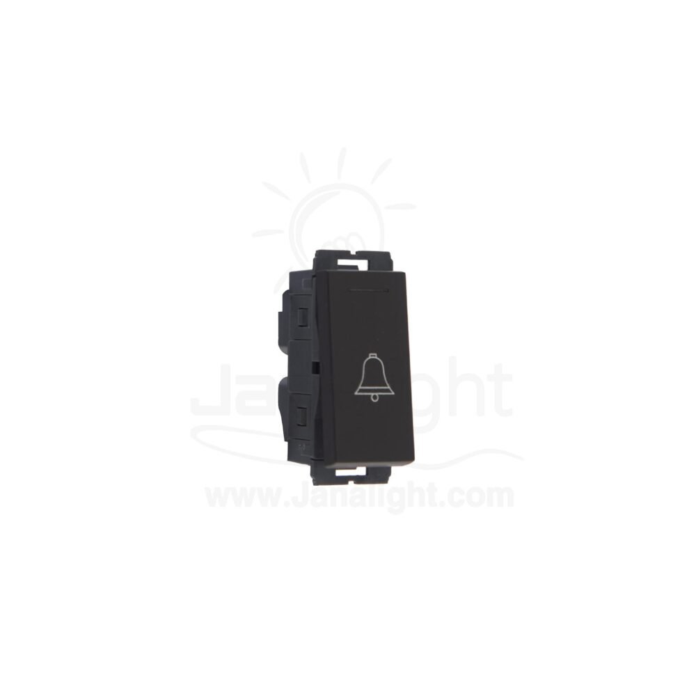 OSA زر جرس مفرد بضوء بني 3 osa bell switch with led dark brown